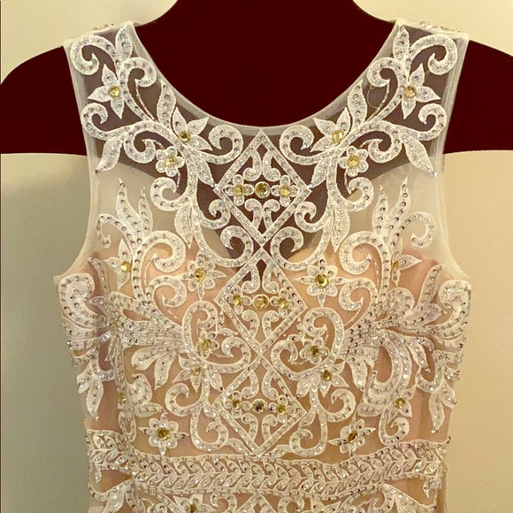 Beaded with crystals wedding dress - Picture 1 of 5